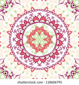 vector seamless colorful floral pattern background