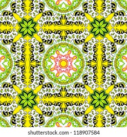 vector seamless colorful floral pattern background