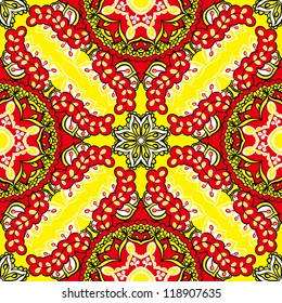 vector seamless colorful floral pattern background