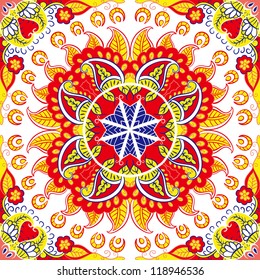 vector seamless colorful floral pattern background