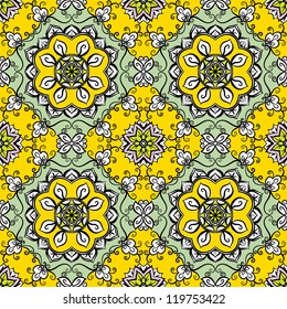 vector seamless colorful floral pattern background