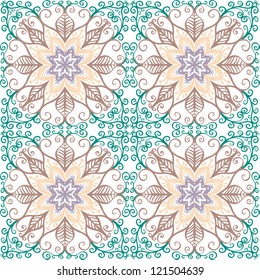 vector seamless colorful floral pattern background