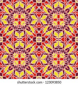 vector seamless colorful floral pattern background