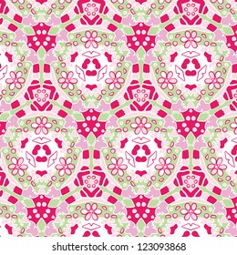 vector seamless colorful floral pattern background