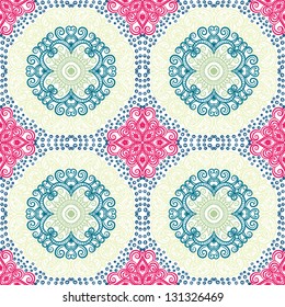 vector seamless colorful floral pattern background