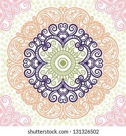 vector seamless colorful floral pattern background
