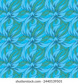 Vector seamless colorful floral pattern for background, textures, fabric, print, textiles, wrapping... Elegant seamless decorative pattern.