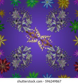 Vector seamless colorful floral pattern. Hand drawn floral texture, decorative flowers.