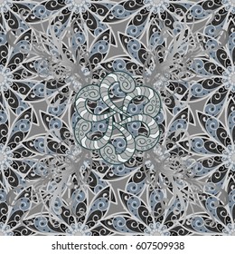 Vector seamless colorful floral pattern. Hand drawn floral texture, decorative flowers.