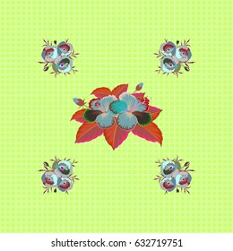 Vector seamless colorful floral pattern. Hand drawn floral texture, motley decorative flowers.