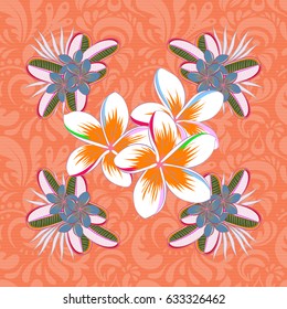 Vector seamless colorful floral pattern. Hand drawn floral texture, motley decorative flowers.
