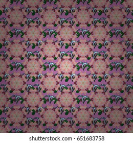 Vector seamless colorful floral pattern. Hand drawn floral texture, decorative flowers.