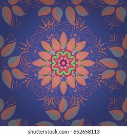 Vector seamless colorful floral pattern. Hand drawn floral texture, decorative flowers.