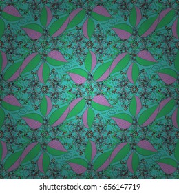 Vector seamless colorful floral pattern. Hand drawn floral texture, decorative leaves.