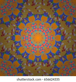 Vector seamless colorful floral pattern. Hand drawn floral texture, decorative flowers.