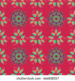 Vector seamless colorful floral pattern. Hand drawn floral texture, decorative flowers.
