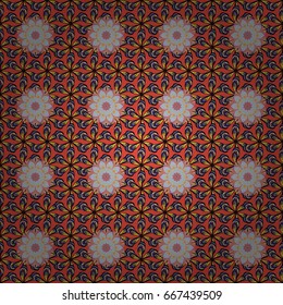 Vector seamless colorful floral pattern. Hand drawn floral texture, decorative flowers.