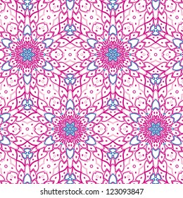 vector seamless colorful hand drawn floral pattern background