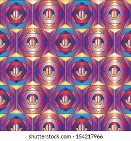 vector seamless colorful hexagon light pattern