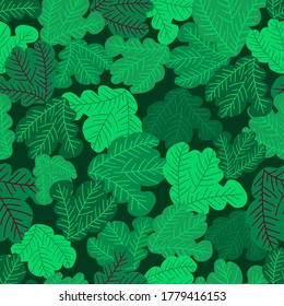 Vector seamless colorful pattern with eco friendly green salad leaves in lines. Healthy food and lifestyle design. Perfect for packages, decorations, logos, wrapping paper, kitchen supplies, surfaces