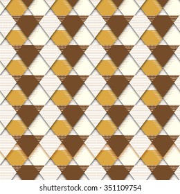 Vector seamless colorful pattern. Formless abstract element. Abstract texture. Vector brown white seamless print. Grunge texture. Fashion print.