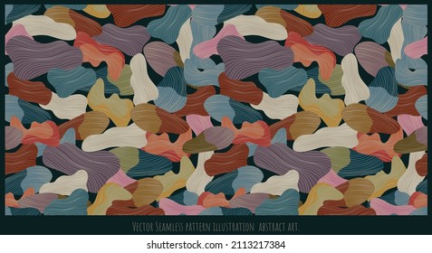 Vector Seamless colorful pattern illustration  abstract art.