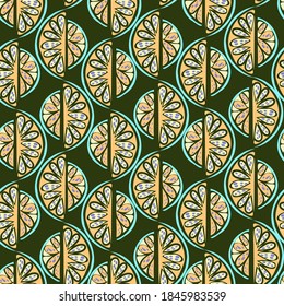 Vektornahtlose farbige Muster abstrakter Zierformen in Linien auf türkisem Hintergrund. Das Design eignet sich perfekt für Bettlaken, Hintergründe, Wickelpapier, Tapeten, Textilien, Oberflächen
