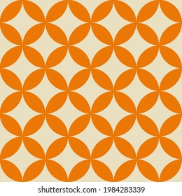 Vector seamless colorful pattern in retro style. 70s colorful background