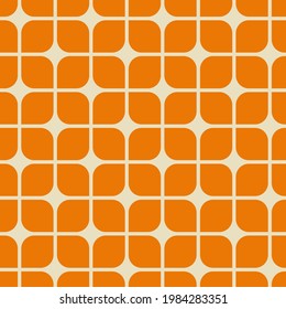 Vector seamless colorful pattern in retro style. 70s colorful background