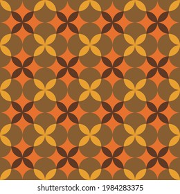 Vector seamless colorful pattern in retro style. 70s colorful background