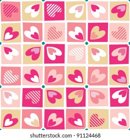 Vector seamless colorful pattern for valentine's day