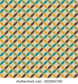 Vector seamless colorful pattern - vintage design. Trendy retro textile background. Simple ornate print