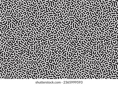 Vektornahtlose, farblose Bio-abgerundete Jumble Maze Lines Muster, die Muster abstrakten Hintergrund.