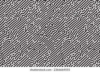 Vector Seamless colorfull Organic Rounded Jumble Maze Lines Patterns Abstract Background