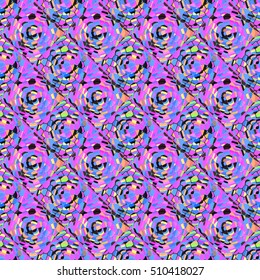 Vector seamless colourful ornamental backdrop made of mosaic. New texture for design work