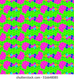Vector seamless colourful ornamental backdrop made of mosaic. New texture for design work