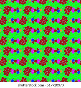 Vector seamless colourful ornamental backdrop made of mosaic. New texture for design work