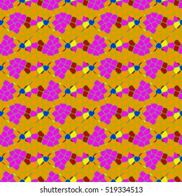 Vector seamless colourful ornamental backdrop made of mosaic. New texture for design work