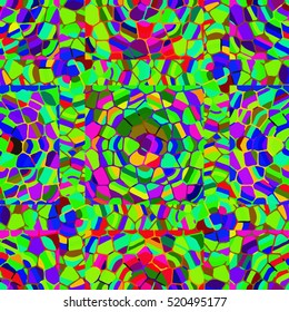 Vector seamless colourful ornamental backdrop made of mosaic. New texture for design work