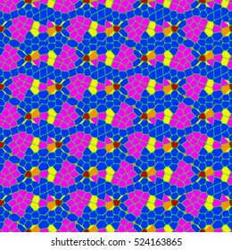 Vector seamless colourful ornamental backdrop made of mosaic. New texture for design work