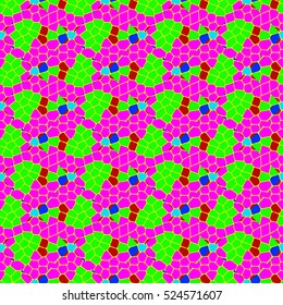 Vector seamless colourful ornamental backdrop made of mosaic. New texture for design work