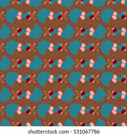 Vector seamless colourful ornamental backdrop made of mosaic. New texture for design work