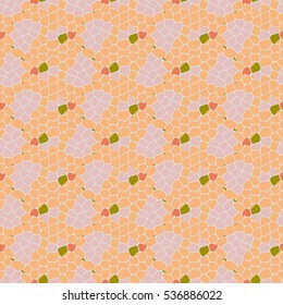 Vector seamless colourful ornamental backdrop made of mosaic. New texture for design work