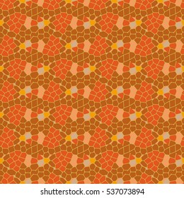 Vector seamless colourful ornamental backdrop made of mosaic. New texture for design work