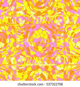 Vector seamless colourful ornamental backdrop made of mosaic. New texture for design work