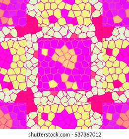 Vector seamless colourful ornamental backdrop made of mosaic. New texture for design work