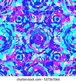 Vector seamless colourful ornamental backdrop made of mosaic. New texture for design work