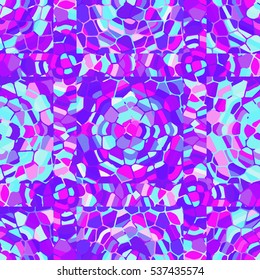 Vector seamless colourful ornamental backdrop made of mosaic. New texture for design work