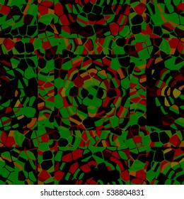Vector seamless colourful ornamental backdrop made of mosaic. New texture for design work