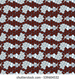 Vector seamless colourful ornamental backdrop made of mosaic. New texture for design work